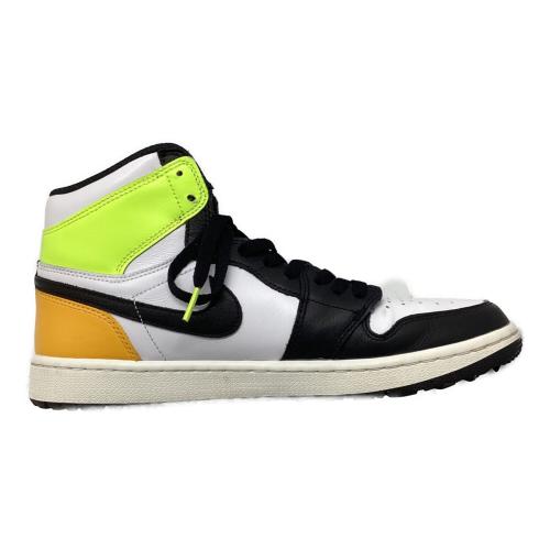 NIKE GOLF (ナイキゴルフ) ゴルフシューズ DQ0660-105 AIR JORDAN 1 HIGH GOLF メンズ SIZE 28.5cm ホワイト×ブラック×イエロー