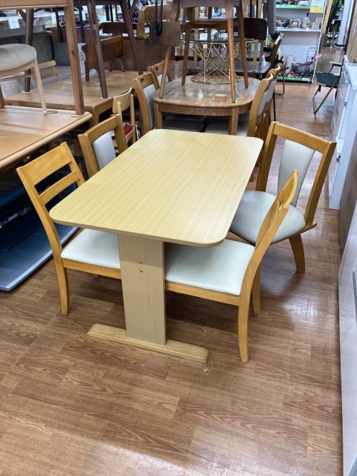 ニトリ ダイニング5点セット 47 ナチュラル×ホワイト
