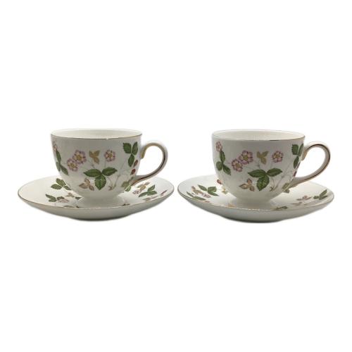 Wedgwood (ウェッジウッド) カップ&ソーサー ホワイト/花柄・ストロベリー柄 ワイルドストロベリー