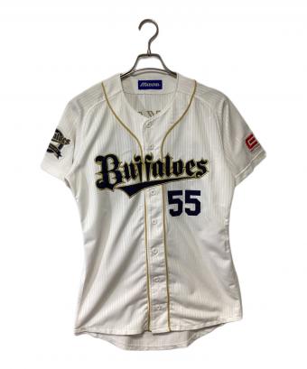 MIZUNO（ミズノ） オリックス・バファローズ  ハイクオリティユニフォーム ホワイト×ネイビー　T-OKADA　Eモバイル