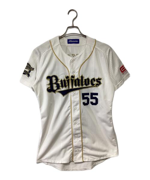 MIZUNO（ミズノ） オリックス・バファローズ  ハイクオリティユニフォーム ホワイト×ネイビー　T-OKADA　Eモバイル