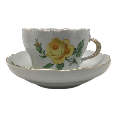 Meissen (マイセン) カップ&ソーサー ベーシックフラワー(イエローローズ/ピンクローズ)
