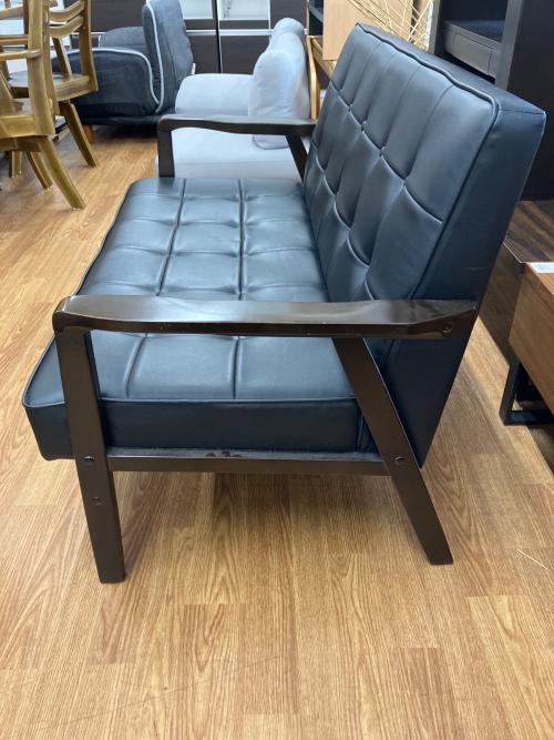 2人掛けソファー ブラック
