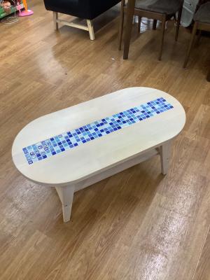 大川家具 (オオカワカグ) センターテーブル TESTA CENTER TABLE ナチュラル×ブルー