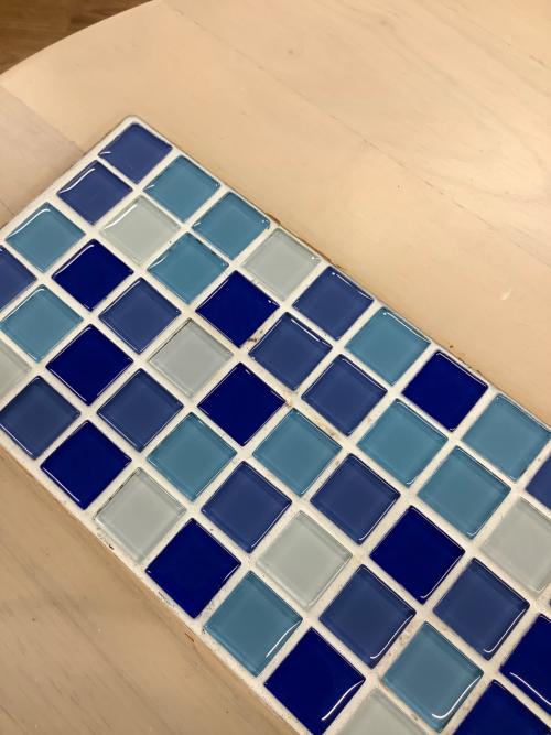 大川家具 (オオカワカグ) センターテーブル TESTA CENTER TABLE ナチュラル×ブルー