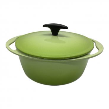 LE CREUSET (ルクルーゼ) 両手鍋 ターコイズ ブルー ココットフルール