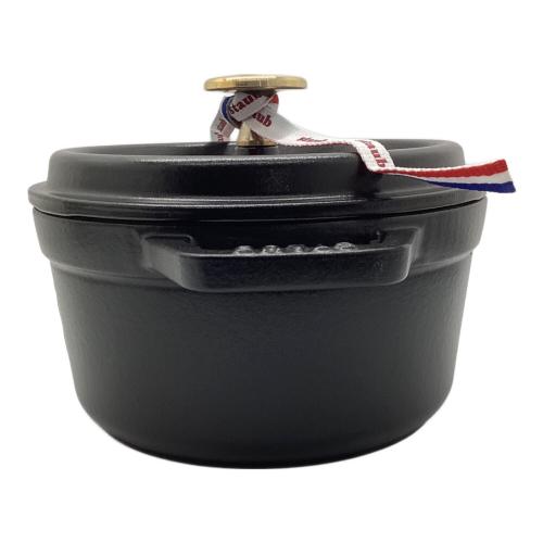 Staub (ストウブ) 両手鍋 16cm ブラック ココットラウンド
