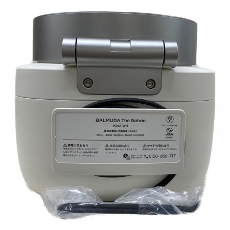 BALMUDA (バルミューダデザイン) 炊飯器 K08A-WH 2022年製 3合(0.54L) 程度S(未使用品) 未使用品