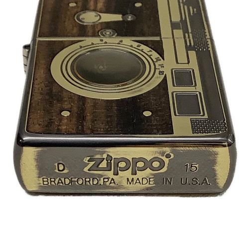ZIPPO (ジッポ) ZIPPO 2015年4月製 アンティーク SLRカメラ BS ウッドインレイ