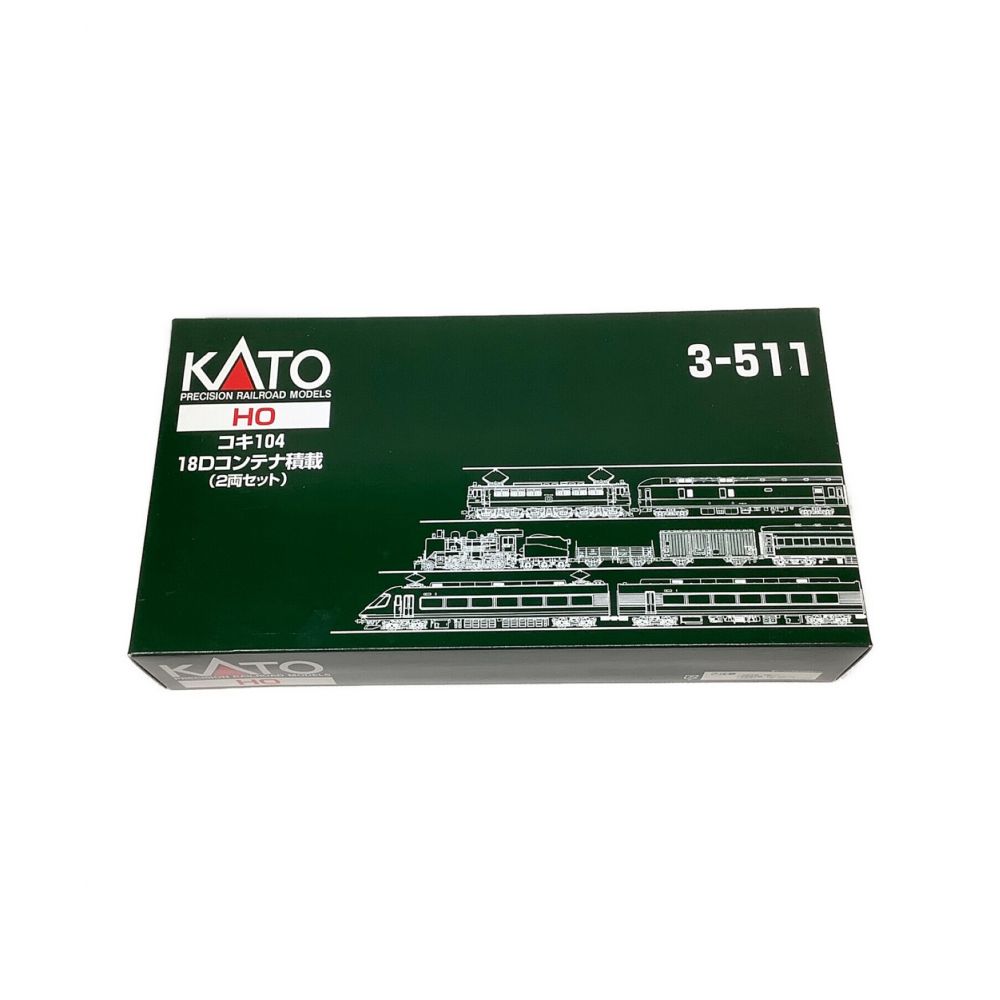 KATO (カトー) Nゲージ 3-511 (HO)コキ104 18Dコンテナ積載 2両