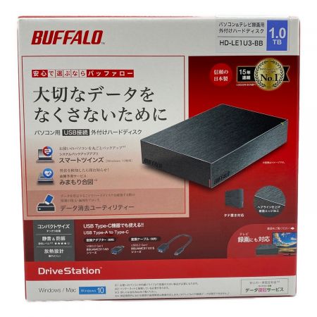 BUFFALO (バッファロー) 外付けHDD HD-LE1U3-BB