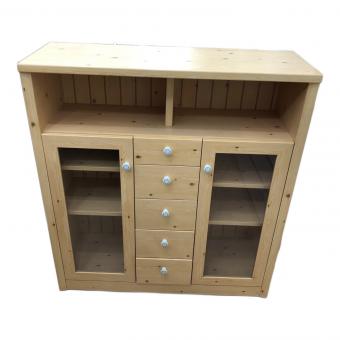 キッチンボード ナチュラル 260 2枚扉 引出⑤