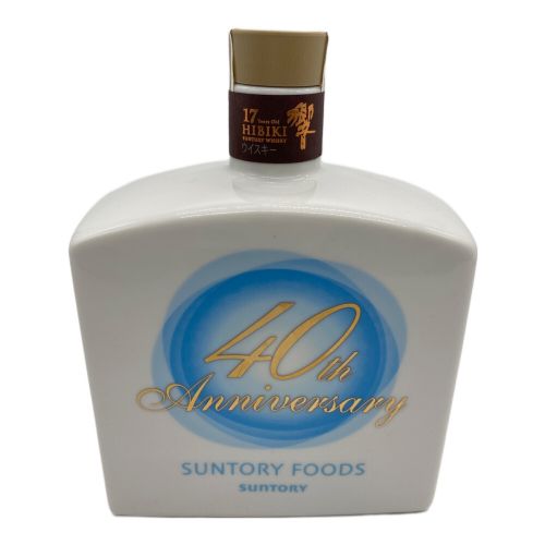 サントリー ウィスキー サントリーフーズ40周年記念ボトル 「やってみなはれ」佐治信忠 600ml 響 17年 陶器ボトル 未開封