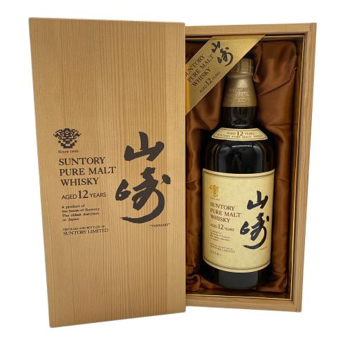 サントリー ジャパニーズウィスキー ピュアモルトウイスキー @ Π 750ml 箱付 山崎 12年 未開封