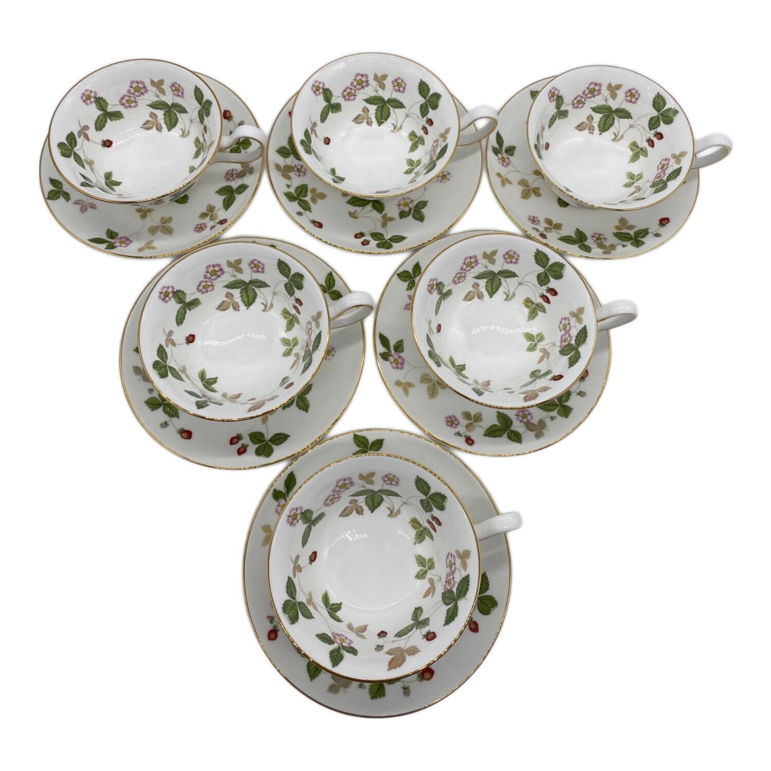 ウェッジウッド トリオ　6セット　ワイルド オーツ柄 カップ　ソーサー　プレート ウェッジウッド トリオ 6セット ワイルド オーツ柄 カップ