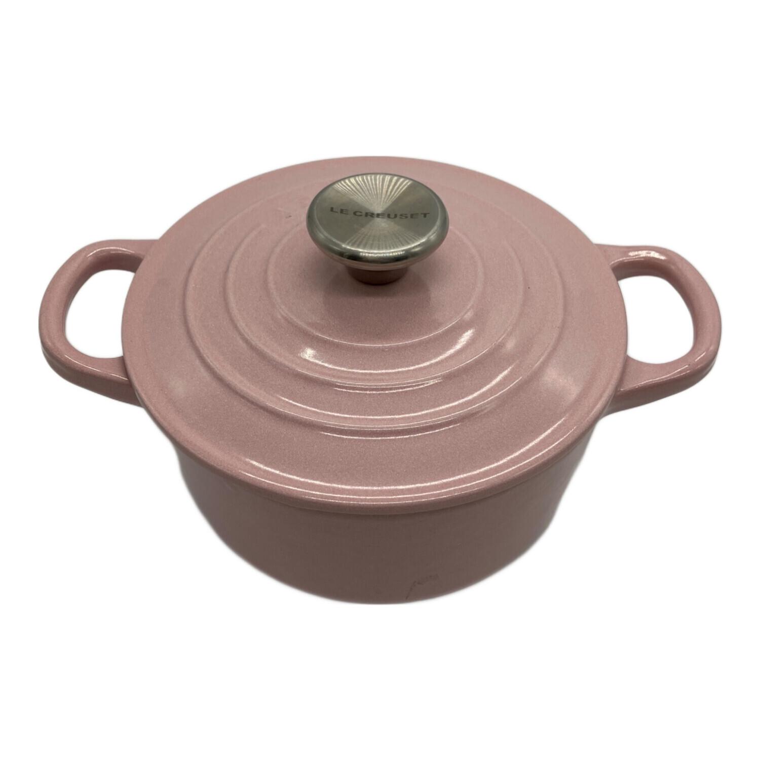 LE CREUSET (ルクルーゼ) 両手鍋 SIZE 14cm ピンク ココット・ロンド