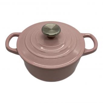 LE CREUSET (ルクルーゼ) 両手鍋 SIZE 14cm ピンク ココット・ロンド