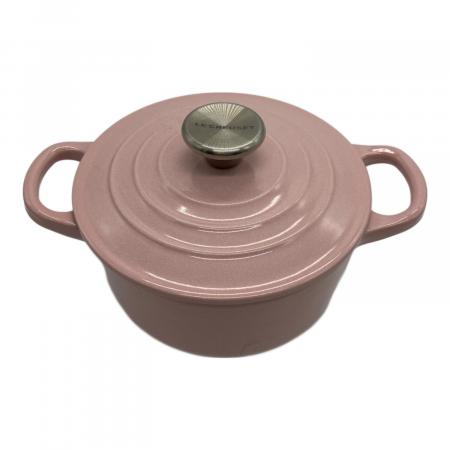 LE CREUSET (ルクルーゼ) 両手鍋 SIZE 14cm ピンク ココット・ロンド