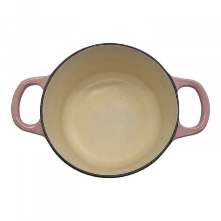 LE CREUSET (ルクルーゼ) 両手鍋 SIZE 14cm ピンク ココット・ロンド