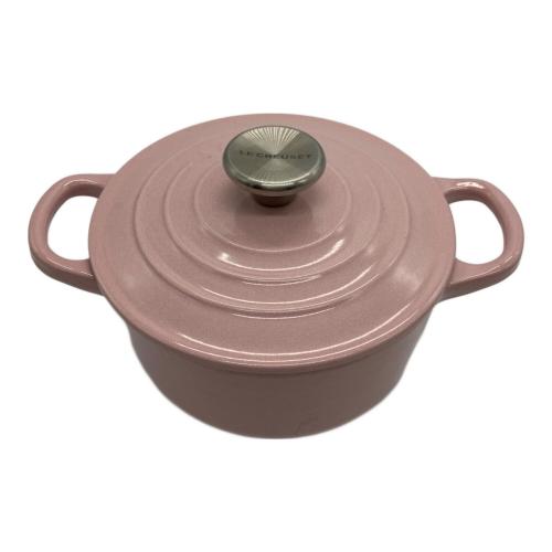 LE CREUSET (ルクルーゼ) 両手鍋 SIZE 14cm ピンク ココット・ロンド