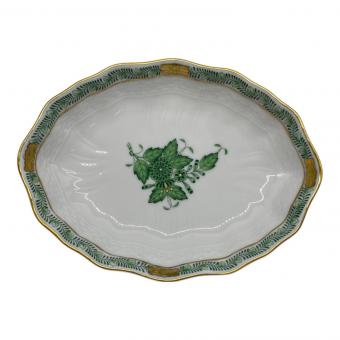 Herend (ヘレンド) プレート オーバルディッシュ アポニーグリーン