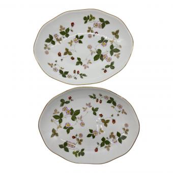 Wedgwood (ウェッジウッド) プレート オーバルディッシュ ワイルドストロベリー 2Pセット