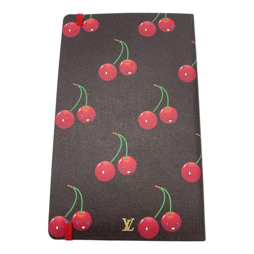 LOUIS VUITTON 村上隆 ノートブックMM・ジェーン ブラウン @ Π GI1371 チェリー 未使用品