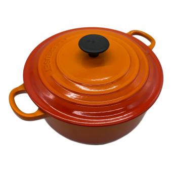 LE CREUSET (ルクルーゼ) 鍋 オレンジ ココット・ロンド