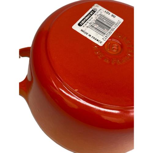 LE CREUSET (ルクルーゼ) ホーロー鍋 ココットロンド程度b 16cm オレンジ