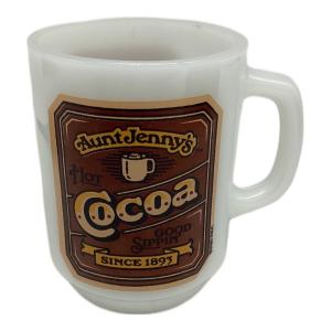 Fire King (ファイヤーキング) ミルクマグカップ USA製・70S~80S AUNT JENNY'S HOT COCOA