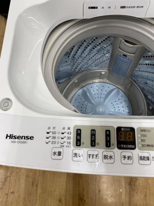 Hisense (ハイセンス) 全自動洗濯機 HW-G55BK1 2023年製