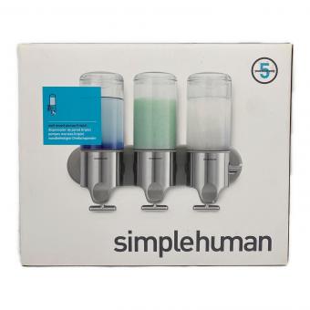 simplehuman (シンプルヒューマ) ディスペンサー ウォールマウントポンプ トリプルディスペンサー 444ml×3
