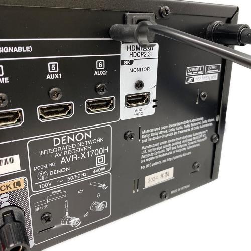 DENON (デノン) サウンドレシーバー AVR-X1700H 2024年製｜トレファク 