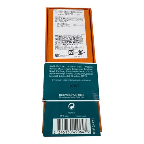 HERMES (エルメス) オードトワレ 50ml 残量80%-99% コンサントレ ドランジュ ヴェルト