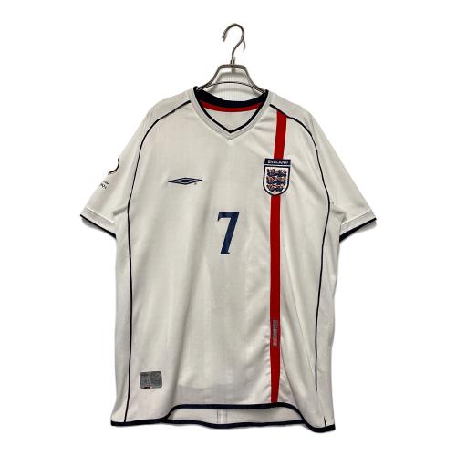 イングランド代表 (イングランドダイヒョウ) サッカーユニフォーム 2002年ワールドカップ メンズ SIZE XL ホワイト