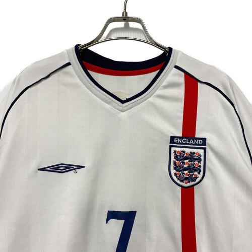 イングランド代表 (イングランドダイヒョウ) サッカーユニフォーム 2002年ワールドカップ メンズ SIZE XL ホワイト