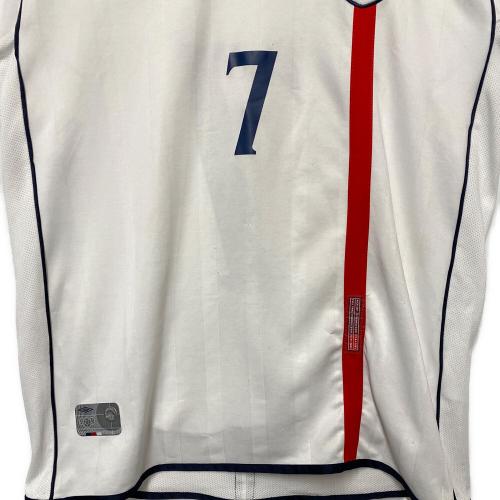 イングランド代表 (イングランドダイヒョウ) サッカーユニフォーム 2002年ワールドカップ メンズ SIZE XL ホワイト