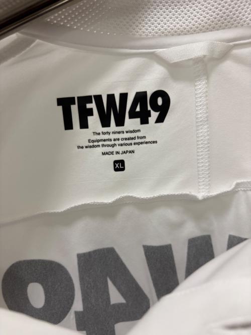TFW49 (ティーエフダブリューフォーティーナイン) ロングスリーブポロシャツ ゴルフウェア(トップス) T102220008 ストレッチジャージ メンズ SIZE XL ホワイト