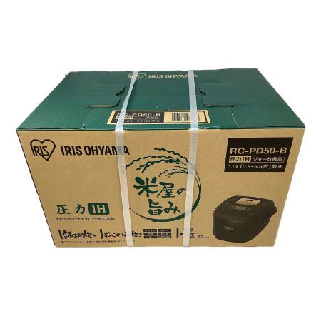 IRIS OHYAMA (アイリスオーヤマ) 圧力IH炊飯ジャー RC-PD50-B 5.5合(1.0L) 程度S(未使用品) 未使用品