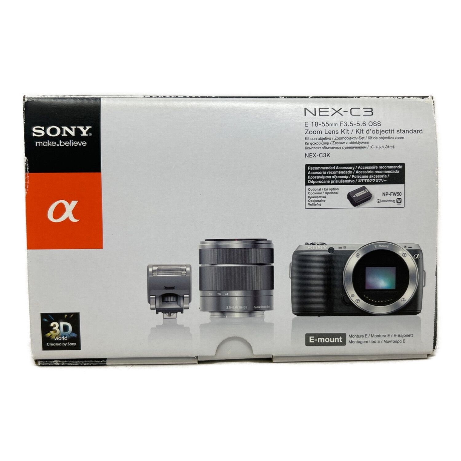 SONY (ソニー) ミラーレス一眼カメラ nex-c3 1620万画素 専用電池