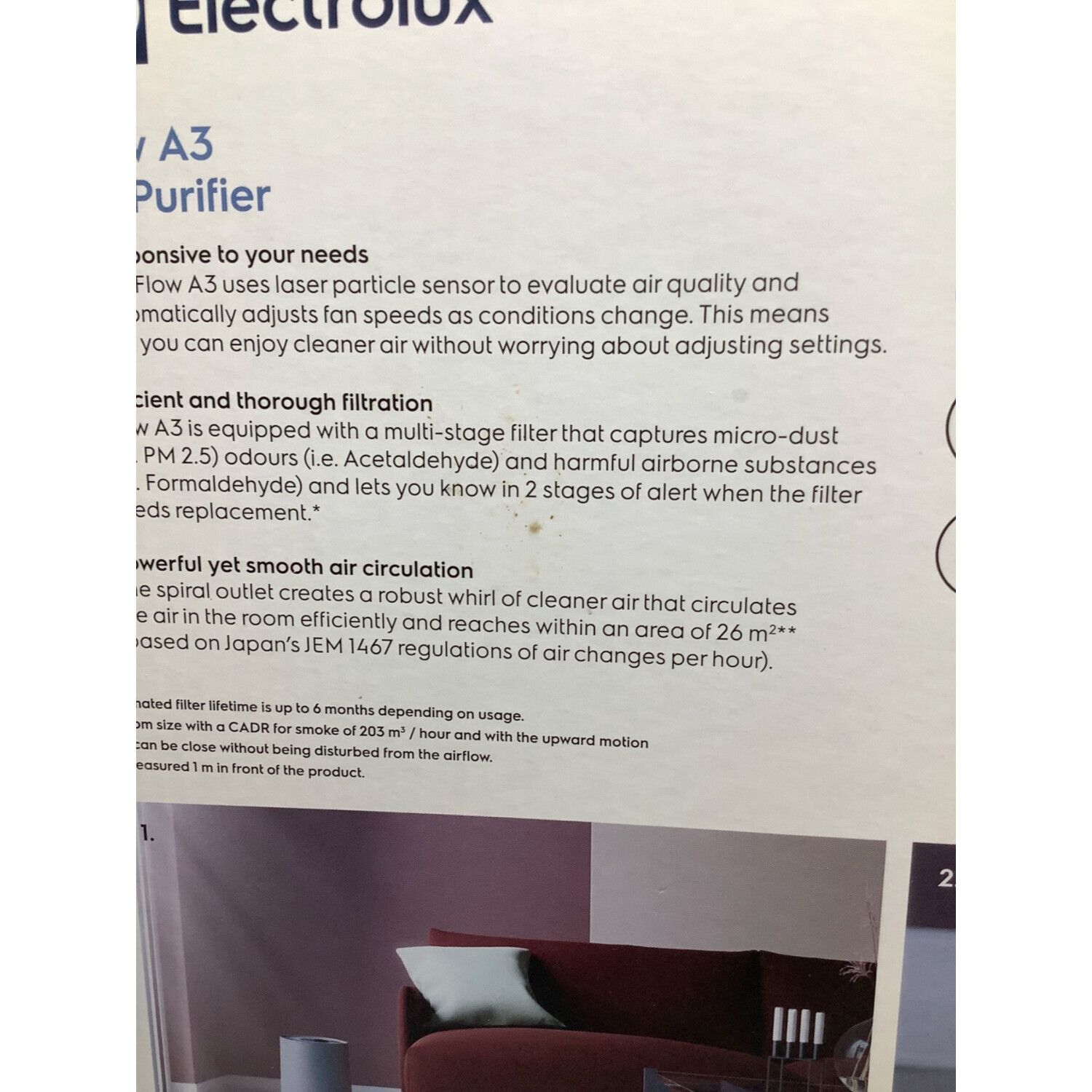 Electrolux (エレクトロラックス) 空気清浄機 ライトグレー 2020年製