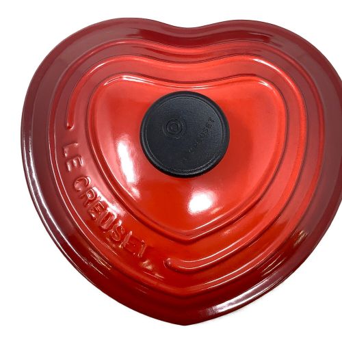 LE CREUSET (ルクルーゼ) 両手鍋 レッド 1.9L ハート型 ココット
