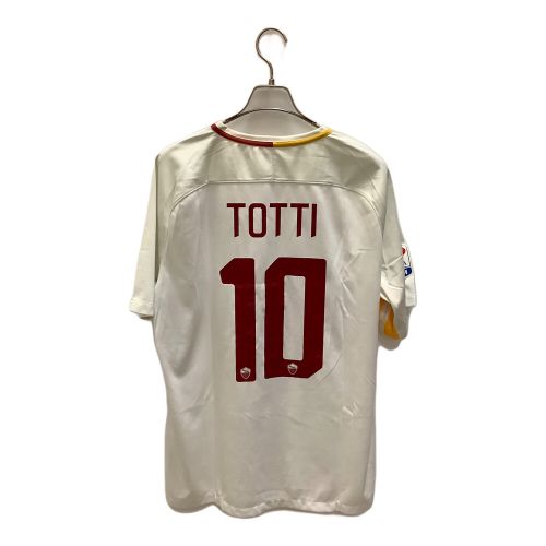 NIKE (ナイキ) トレーニングシャツ メンズ SIZE LL ホワイト ASローマ 17/18 ユニフォーム アウェイ 半袖 レプリカ TOTTI 847283-100