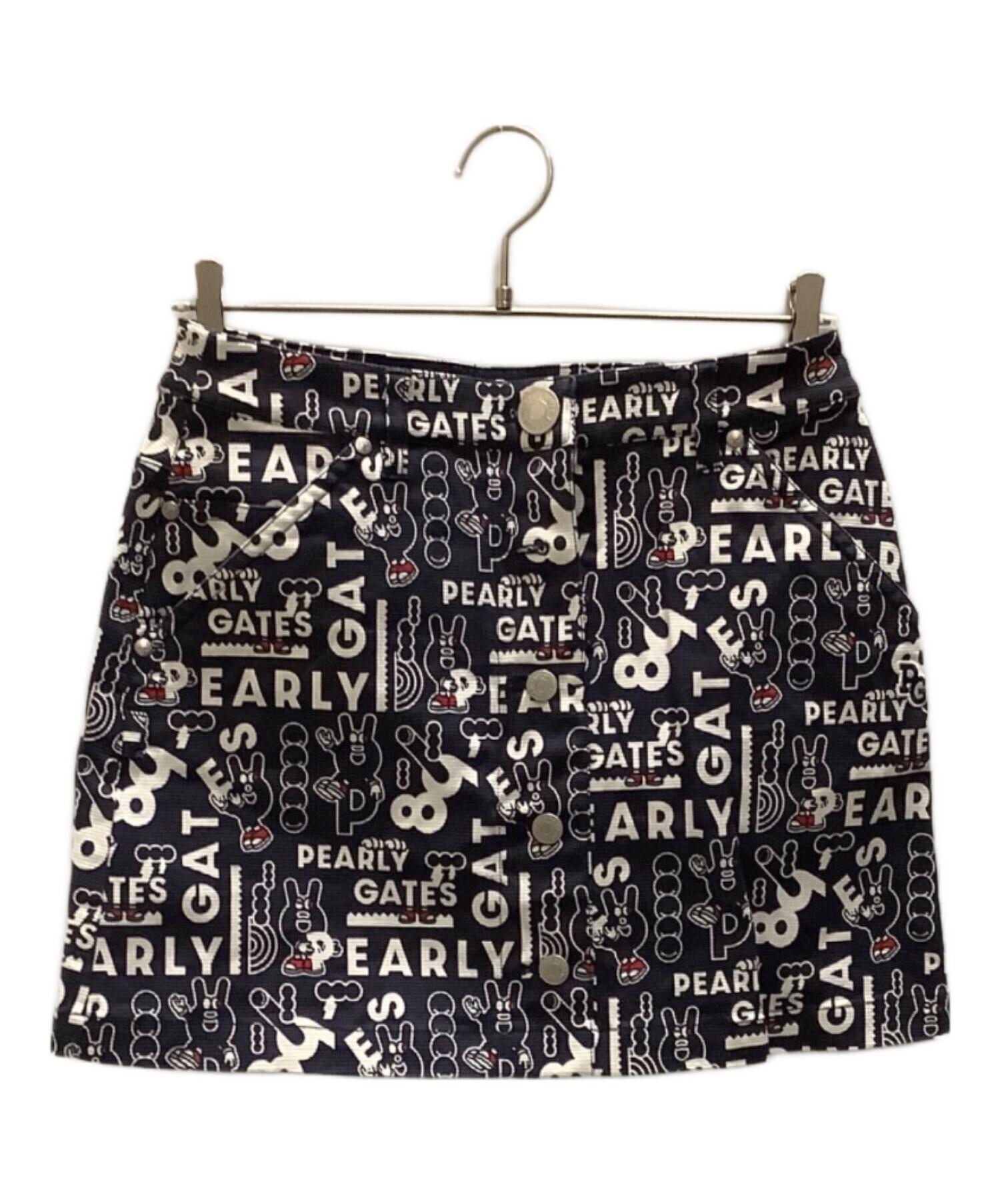 【新品未使用】パーリーゲイツ 総柄 グログラン ストレッチ スカート M PEARLY GATES (パーリーゲイツ) ゴルフウェア(スカート) PEARLY GATES