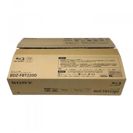SONY (ソニー) Blu-rayレコーダー BDZ-FBT2200 2023年製 3番組 2TB