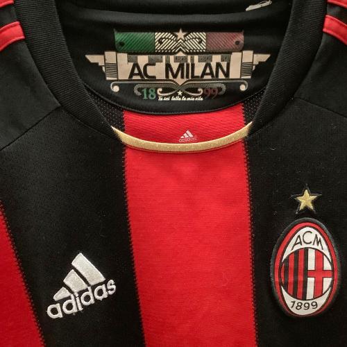 adidas (アディダス) サッカーユニフォーム メンズ SIZE L レッド×ブラック ACミラン