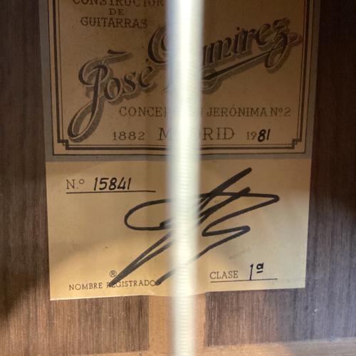 Jose Ramirez (ホセ・ラミレス) クラシックギター 1a 1981年 スペイン製