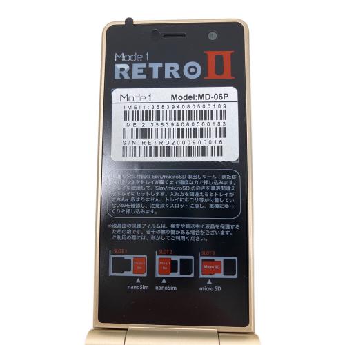 P-UP World Mode1 RETRO II MD-06P サインアウト確認済 ○ SIM FREE 2023年発売