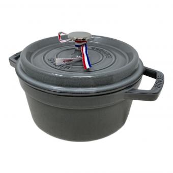 Staub (ストウブ) 両手鍋 SIZE 20 グレー ピコ・ココット ラウンドグレー