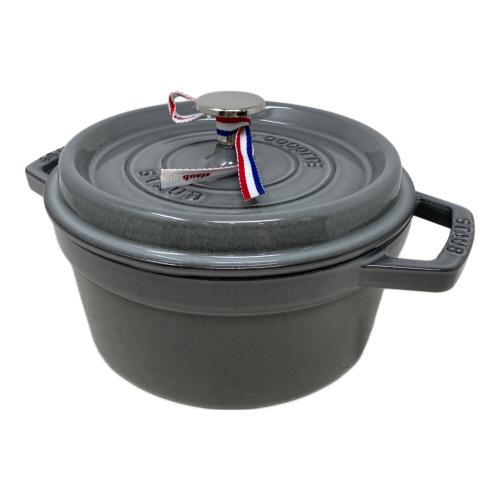 Staub (ストウブ) 両手鍋 SIZE 20 グレー ピコ・ココット ラウンドグレー